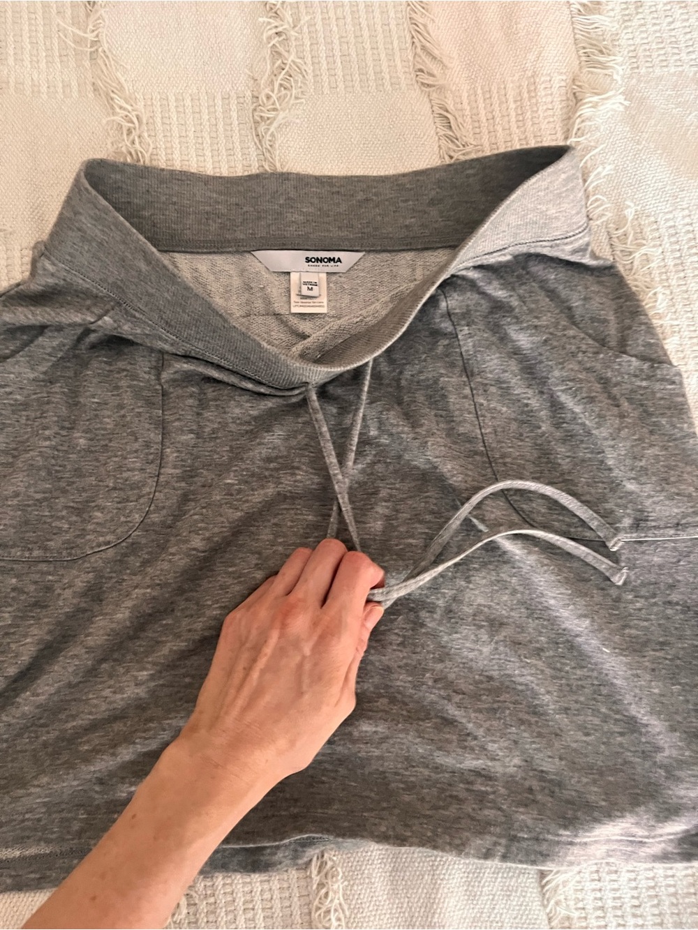 Sonoma Heather Gray Drawstring Waist Skirt